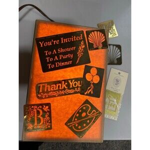 Vintage Hand Embossing Set – Lighted Embossing Box + Brass Stencils